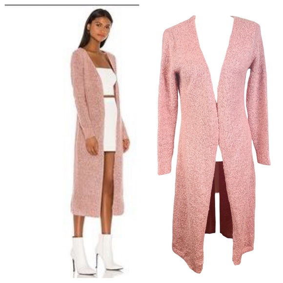 superdown Sweaters - Superdown Lucy Muted Pink Duster Cardigan
